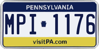 PA license plate MPI1176