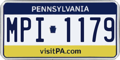 PA license plate MPI1179