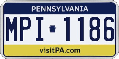 PA license plate MPI1186