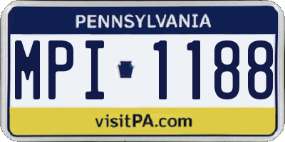 PA license plate MPI1188