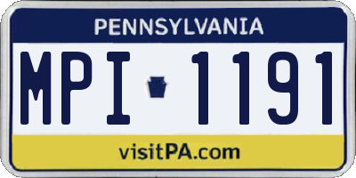 PA license plate MPI1191