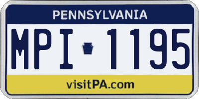 PA license plate MPI1195