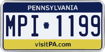PA license plate MPI1199