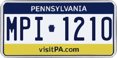 PA license plate MPI1210