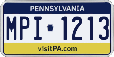 PA license plate MPI1213