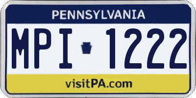 PA license plate MPI1222
