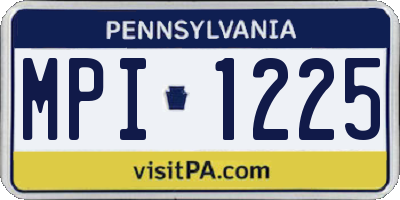 PA license plate MPI1225
