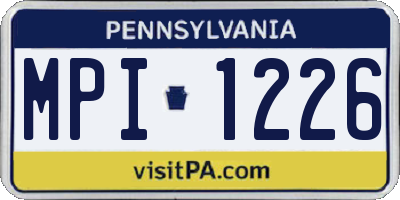 PA license plate MPI1226