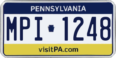 PA license plate MPI1248