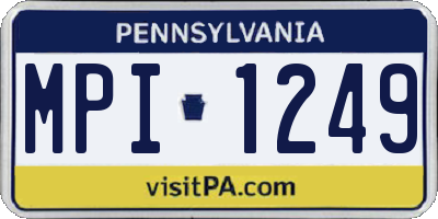PA license plate MPI1249