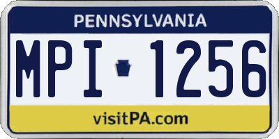 PA license plate MPI1256