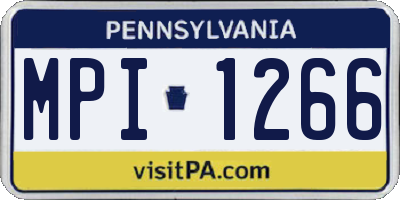 PA license plate MPI1266