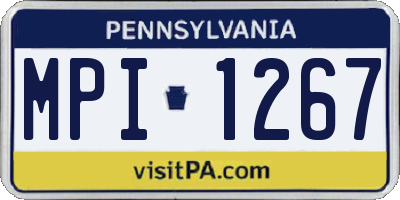 PA license plate MPI1267