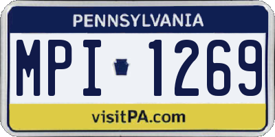PA license plate MPI1269