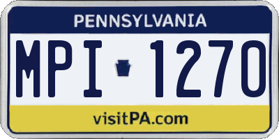 PA license plate MPI1270