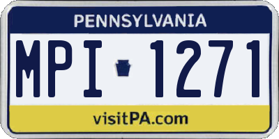 PA license plate MPI1271