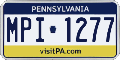 PA license plate MPI1277