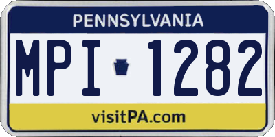 PA license plate MPI1282