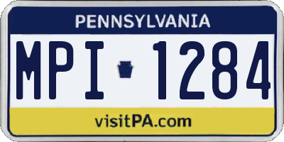 PA license plate MPI1284