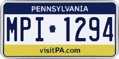 PA license plate MPI1294