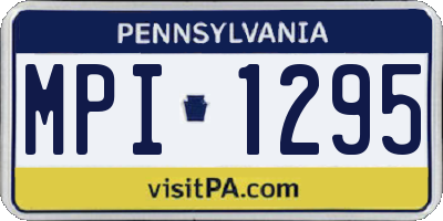 PA license plate MPI1295