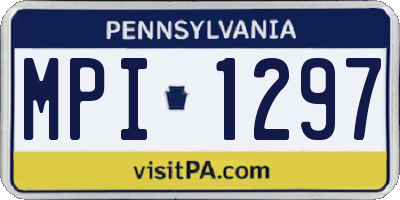 PA license plate MPI1297