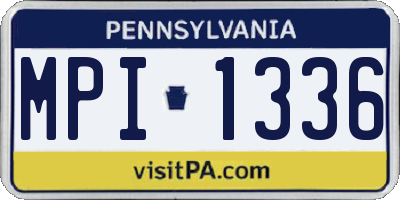 PA license plate MPI1336