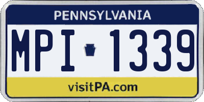 PA license plate MPI1339