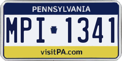 PA license plate MPI1341