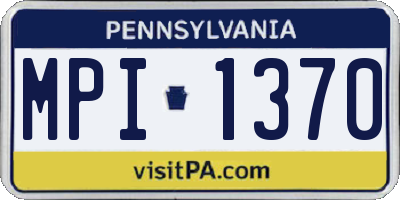 PA license plate MPI1370