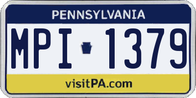 PA license plate MPI1379