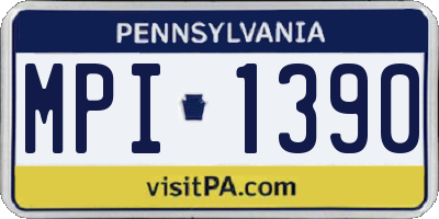 PA license plate MPI1390