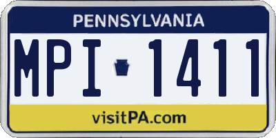 PA license plate MPI1411