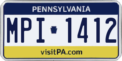 PA license plate MPI1412