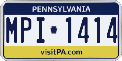 PA license plate MPI1414