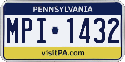 PA license plate MPI1432