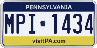 PA license plate MPI1434