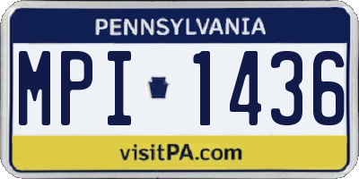 PA license plate MPI1436