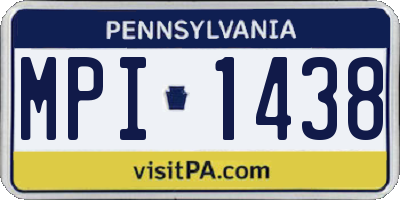 PA license plate MPI1438