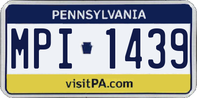 PA license plate MPI1439