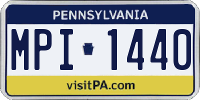 PA license plate MPI1440