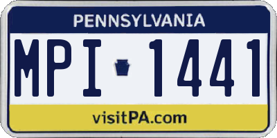PA license plate MPI1441