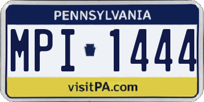 PA license plate MPI1444