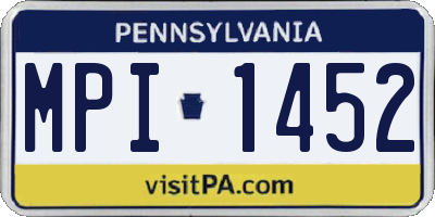 PA license plate MPI1452