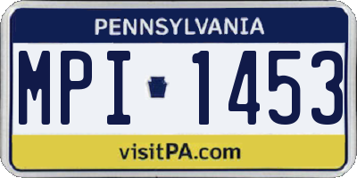 PA license plate MPI1453