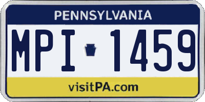 PA license plate MPI1459