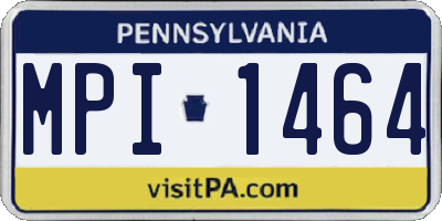 PA license plate MPI1464