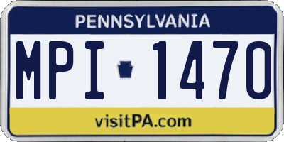 PA license plate MPI1470