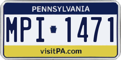 PA license plate MPI1471