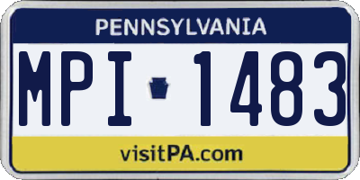 PA license plate MPI1483